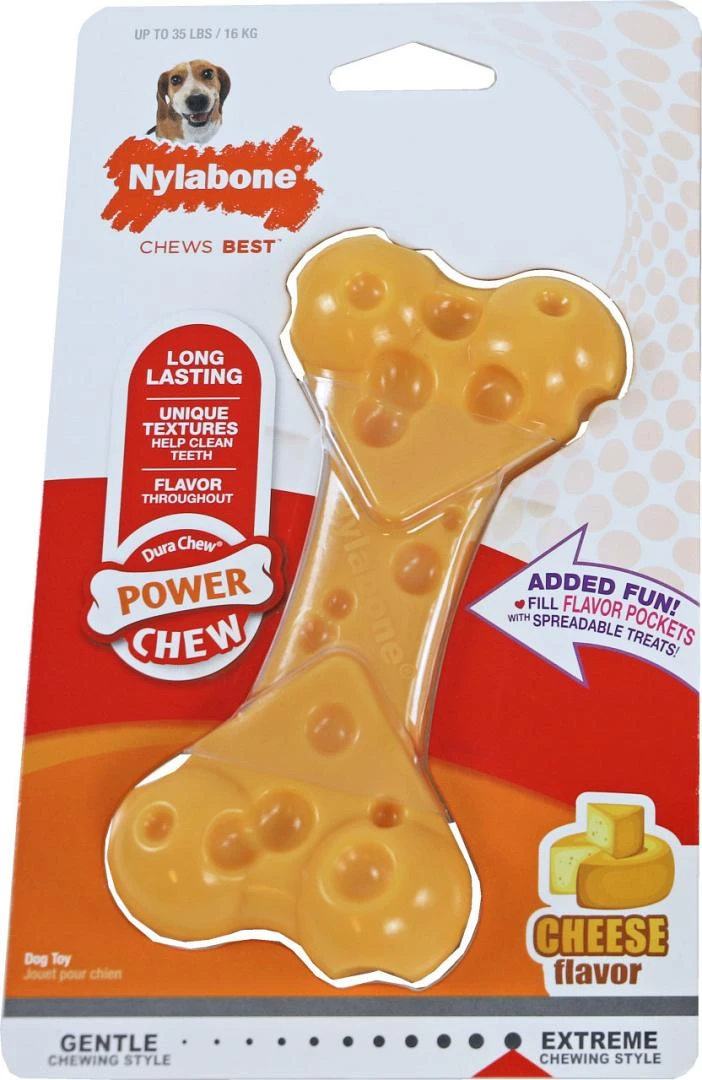 NylaBone Dura Chew Cheese Bone M 3 NylaBone Dura Chew Cheese Bone M