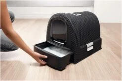 Curver Kattenbak Antraciet -Dieren Serie Winkel 0400460 sfeer1