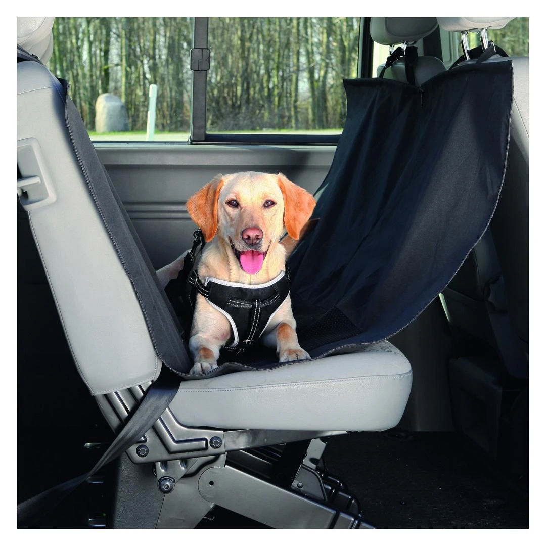 TRIXIE Nylon Autodeken Zwart 3 TRIXIE Nylon Autodeken Zwart