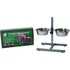 H-voederstandaard Inclusief RVS Bakken -Dieren Serie Winkel 3542249