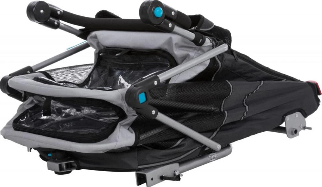 TRIXIE Opvouwbare Hondenfietskar Grijs 4 TRIXIE Opvouwbare Hondenfietskar Grijs - Afbeelding 2