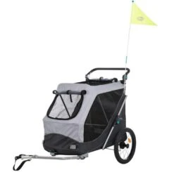 TRIXIE Opvouwbare Hondenfietskar Grijs 15 TRIXIE Opvouwbare Hondenfietskar Grijs -Dieren Serie Winkel 4011905127989