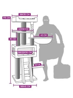 Petrebels Krabmeubel Lucky Bastards Parklane 175 Cream -Dieren Serie Winkel 431360afmetingen WEB