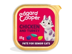 Edgard & Cooper Kattenvoer Senior Kip & Kalkoen Paté 85 Gr