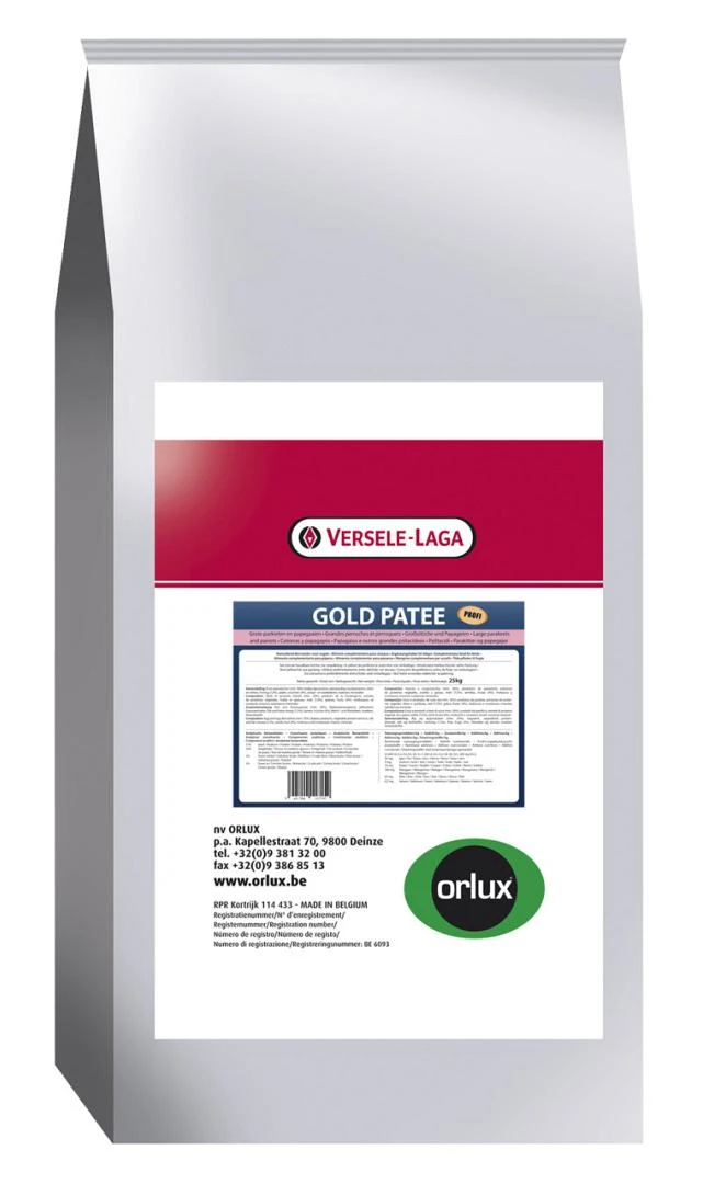 Versele-Laga Orlux - PROFI Gold Patee Grote Parkieten & Papegaaien 25 Kg 3 Versele-Laga Orlux - PROFI Gold Patee Grote Parkieten & Papegaaien 25 Kg