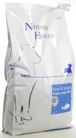 Natural Health Hondenvoer Puppy Fish & Rice Large Bite 7,5 Kg