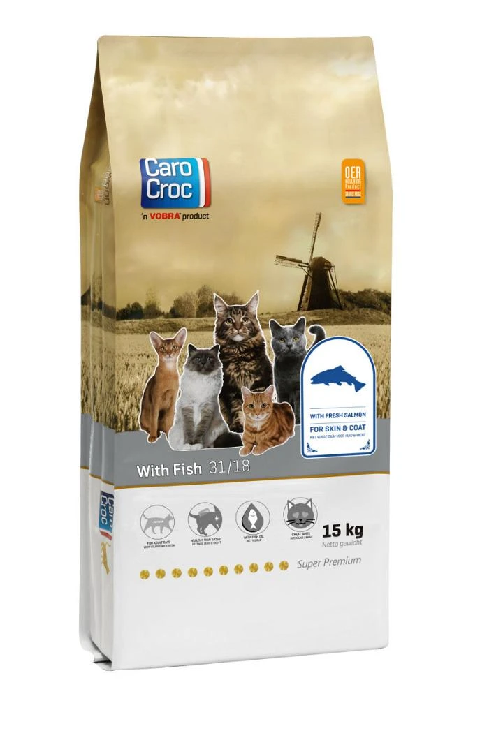 CaroCroc Kattenvoer With Fish 15 Kg 3 CaroCroc Kattenvoer With Fish 15 Kg