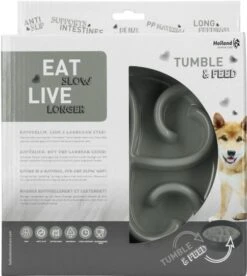 Eat Slow Live Longer Tumble Feeder Grey -Dieren Serie Winkel EATS013F