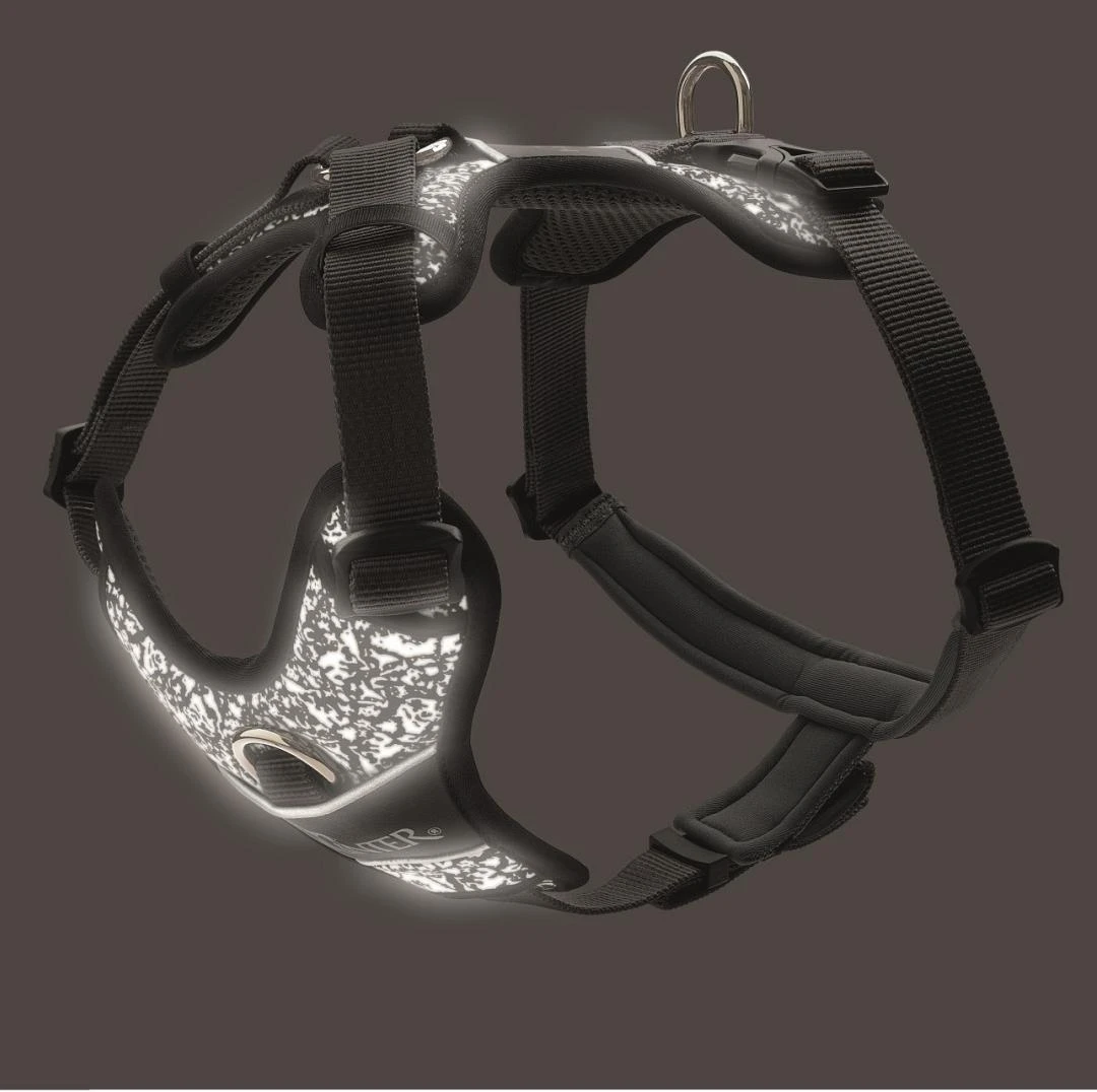 Hunter Hondentuig Divo Reflective Zwart/Grijs 6 Hunter Hondentuig Divo Reflective Zwart/Grijs - Afbeelding 4