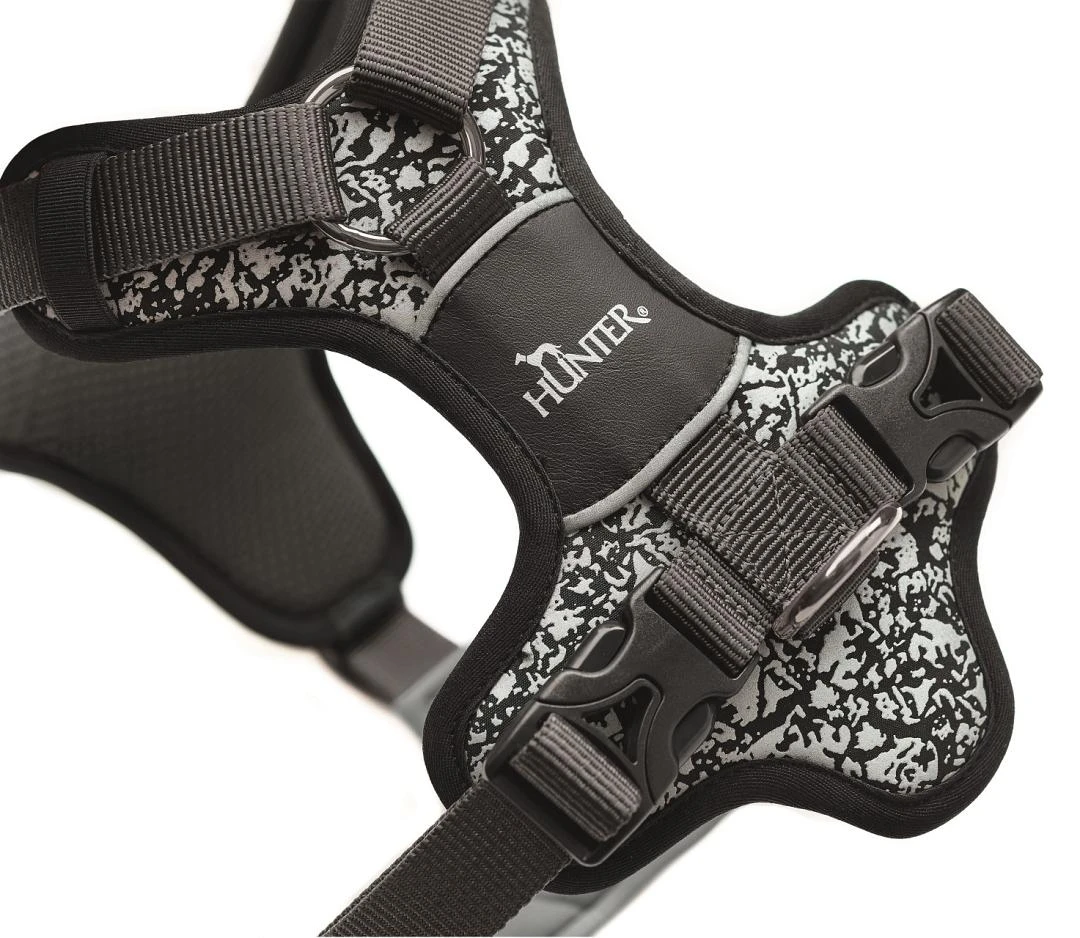 Hunter Hondentuig Divo Reflective Zwart/Grijs 5 Hunter Hondentuig Divo Reflective Zwart/Grijs - Afbeelding 3