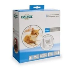 PetSafe Staywell Kattenluik Deluxe Magnetic 400 White -Dieren Serie Winkel petsafe 400 magnetisch kattenluik wit 1